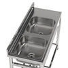 Catering Sink Stainless Steel Commercial Kitchen Wash Sinks w/Shelf/Backsplash