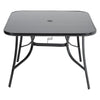 Square Cafe Table Dining Bistro Tables Furniture with Umbrella Hole Metal Leg