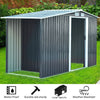 Metal Garden Shed Outdoor Tools Utility Organizer Wood Firewood Storage Shelter