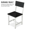 Glass Dining Table and 4 Chairs Set Steel Frame Dining Room Kitchen Furniture