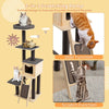5-Tier Wooden Cat Tower Tall Cat Tower w/ Scratching Sisal Posts and Top Perch