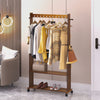 Moveable Clothes Garment Rack Hanging Display Large Capacity Storage Organizer