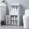 Bathroom Wooden Shelf Cabinet Cupboard White Bedroom Storage Unit Free Standing