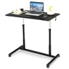 Mobile Standing Desk Height Adjustable Computer Desk w/Rolling Casters & Crank