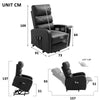 Electric Power Lift Massage Recliner Chair PU Leather Sofa Arm Chair w/Remote QY