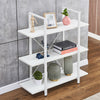 3 Tiers Bookshelf Bookcase Industrial Display Unit Storage Unit White Livingroom