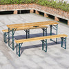 Outdoor Garden Beer Bench & Table 3pcs Foldable Picnic Party Table Furniture Set