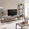 Industrial TV Table Wood TV Stand Console Cabinets with Shelves for Living Room