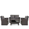 Rattan Garden Furniture 4 Seater Corner Sofa Dining Coffee Table Outdoor Patio