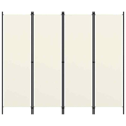 vidaXL 4-Panel Room Divider Cream White 200x180 cm GF0