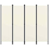 vidaXL 4-Panel Room Divider Cream White 200x180 cm GF0