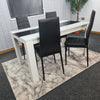 Dining Table Set and 6 4 black white Leather chairs kitchen table set of 4 or 6