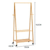 Bamboo Clothes Rail Rack Garment Dress Hanging Display Stand Shoe Storage Shelf