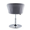 1x Barstool Velvet Padded Bar Stool Metal Base Salon Breakfast Chair Adjustable