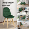 2/4/6x Dining Chairs Velvet Upholstered Chairs w/ Backrest Kitchen Lounge Office