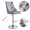 Crushed Velvet Bar Stools High Lift Swivel Stool Hub Club Cafe Breakfast Chairs