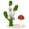 72cm High Cat Cactus Scratcher Tree w/ Toy Ball Flower Climbing Scratching Green