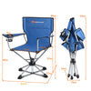 Swivel Camping Chair Collapsible Portable Picnic Fishing Garden Outdoor Chair