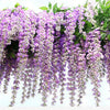 Artificial Faux Silk Wisteria Flowers Garland Ivy Plants Outdoor Hanging Decor