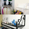 Heavy Duty Wall Mounted Clothes Rail Hanging Rack Garment Wardrobe Display Shelf