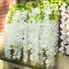 12pcs Artificial Fake Hanging Wisteria Silk Flowers Vine Plant Home Garden Decor