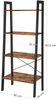 VASAGLE Ladder Shelf, Bookshelf, 4-Tier Industrial Storage Rack for Living Room,