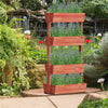 XL Wooden 4-Tier Raised Garden Bed Elevated Plant Stand Base Side Corner Shelf