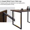Brown Dining Table MDF Top U-shaped Leg Rectangle Wood Table Desk Dining Room UK