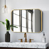 Large Retangle Wall Mounted Bathroom Mirrors Makeup Dressing Metal Frame Mirror