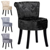 Crushed Velvet Padded Vanity Chair Bedroom Dressing Table Stool Retro Side Chair