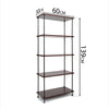 5 Tier Shelving Display Unit Versatile Wall & Pantry Storage Modern Wooden Metal