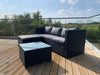 Victoria Rattan Garden Furniture Corner Sofa Lounge Set In/Outdoor Extra Wide