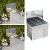 Lockable Outdoor Storage Box Garden Patio Galvanized Chest Lid Animal Feed Bins