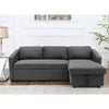 Corner Sofa Bed Pull-Out Sleeper Bed L-Shape Sofa Left/Right Hand Chaise Storage