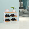 3 Tier Wooden Shoe Rack Storage Shelves Display Stand Footwear Organiser Holder