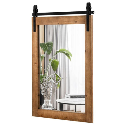 Wall Mounted Mirror Vanity Make Up Farmhouse Wall Mirror Rectangle Decorative