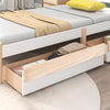 3ft Single Size Wooden Bed Frame Kids Bed with 2 Storage Drawers Cloud Headboard