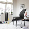 2PC/ 4PC Modern PU Leather Armless Chairs for Dining Kitchen Room w/ Steel Leg