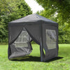 Outdoor Pop up Gazebo 2x2 3x3 m Garden Marquee Party Tent Sun Canopy Home Grey