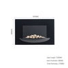 Remote Control Electric Fireplace Wall Mounted LED Flame Fire Heater with Pebble
