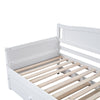 Day Bed Single Bed with Pull Out Trundle Guest Bed Underbed In White Pine Wood