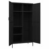Wardrobe Black 90x50x180 Steel Q2V3
