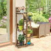 Multi-Layer Wooden Plant Pot Stand Indoor Outdoor Flower Display Shelf Rack