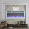 LED Electric Insert/Wall Mounted Fireplace 36" 40" 50" 60" Fire Heater w/ Remote