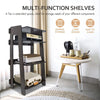 4-Tier Vinyl Record Storage Record Player Stand Side Table for Home Office Study