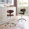 2X Bar Stools Breakfast Stools Kitchen Padded Brown Bar Dining Chairs Home Stool
