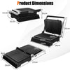 3-in-1 Electric Panini Press Grill 4-Slice Sandwich Maker Non-Stick Coated Plate