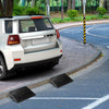 2PCS Rubber Kerb Ramps Heavy Duty Curb Ramp Set with 4 Expansion Bolts 13cm