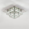 Square/Round LED Crystal Ceiling Light Pendant Flush Chandelier Lamp Cool White