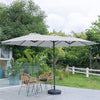 Extra Large 4.6M Garden Parasol Patio Umbrella Double Side Sunshade Sofa Outdoor